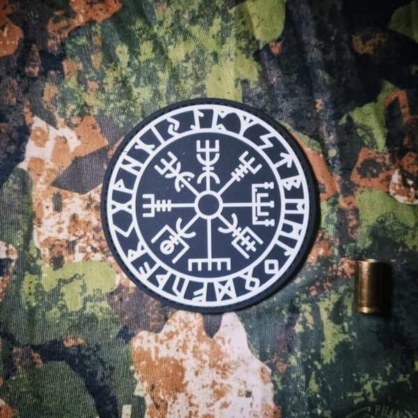 PVC Vegvisir Black & White Patch