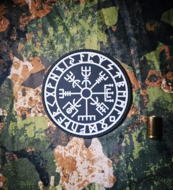 PVC Vegvisir Black & White Patch