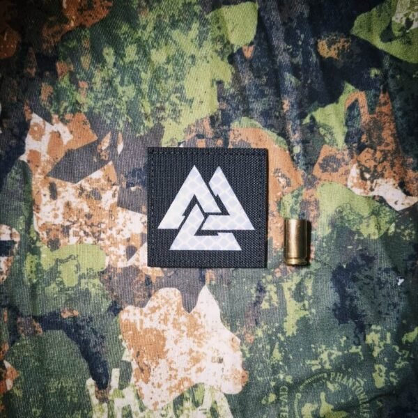 Black Square Valknut Patch